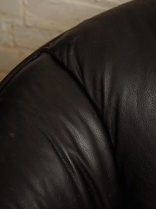 Leather Post Modern Loveseat