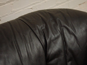 Leather Post Modern Loveseat