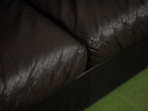 Leather Post Modern Loveseat