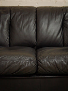 Leather Post Modern Loveseat