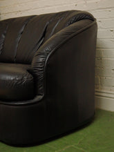 Load image into Gallery viewer, Leather Post Modern Loveseat
