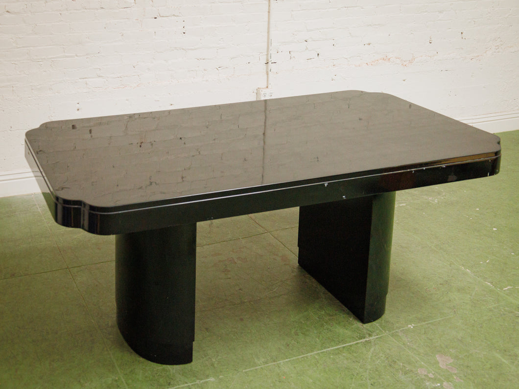 Black Vintage Laquered Dining Table