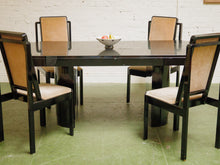 Load image into Gallery viewer, Black Vintage Laquered Dining Table
