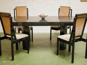 Black Vintage Laquered Dining Table