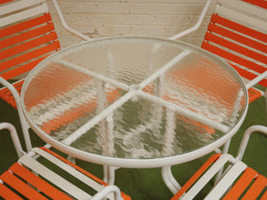 Orange Mid Century Patio Set