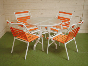 Orange Mid Century Patio Set