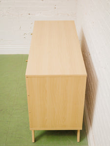 6 Drawer Blonde Rattan Dresser