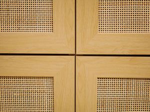6 Drawer Blonde Rattan Dresser