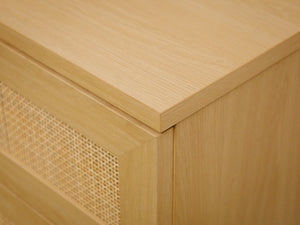 6 Drawer Blonde Rattan Dresser