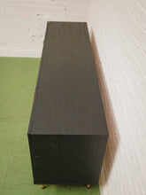 Load image into Gallery viewer, Black and Rattan Credenza
