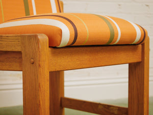 Vintage Oak 1970s Chairs New upholstery
