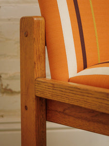 Vintage Oak 1970s Chairs New upholstery