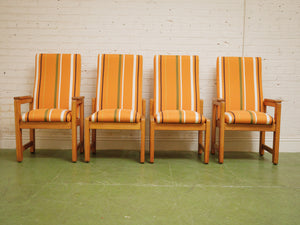 Vintage Oak 1970s Chairs New upholstery