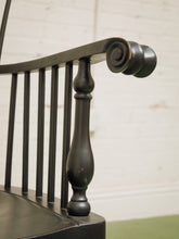 Load image into Gallery viewer, 20th C Antique Windsor Comb Back Black Painted Arm Chair
