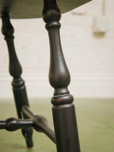 20th C Antique Windsor Comb Back Black Painted Arm Chair