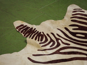 Zebra Safari cowhide rug