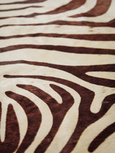 Load image into Gallery viewer, Zebra Safari cowhide rug
