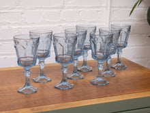 Load image into Gallery viewer, Blue Vintage Wine Goblets Set of 8
