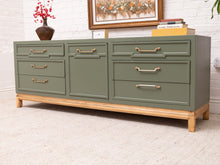 Load image into Gallery viewer, Sage Green Vintage Dresser

