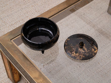 Load image into Gallery viewer, 1950’s gold and black modernist trinket box
