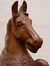 Load image into Gallery viewer, HUGE Hand Carved Wooden HORSE Sculpture Vintage Folk Art
