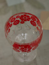 Load image into Gallery viewer, Red Flower Margarita Glass
