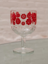 Load image into Gallery viewer, Red Flower Margarita Glass
