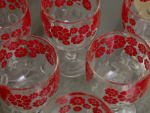 Load image into Gallery viewer, Red Flower Margarita Glass
