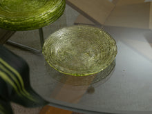 Load image into Gallery viewer, 1970s Peridot Green Rippled Table Set
