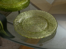 Load image into Gallery viewer, 1970s Peridot Green Rippled Table Set
