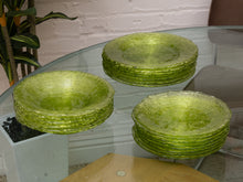 Load image into Gallery viewer, 1970s Peridot Green Rippled Table Set
