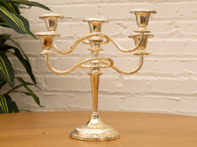 Load image into Gallery viewer, Vintage 5-Light Silverplate Candelabra
