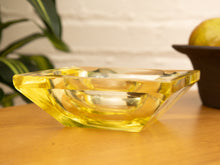 Load image into Gallery viewer, Yellow Murano Mid Century Ashtray Catchall

