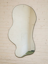 Load image into Gallery viewer, Huge Amoebic black shape mirror sleek black frame
