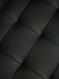 Sleek Executive Sofa in Black Faux Leather