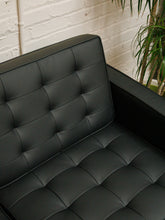 Load image into Gallery viewer, Sleek Executive Sofa in Black Faux Leather
