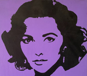 Elizabeth Taylor Pop Art, Print on Canvas