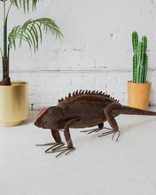 Load image into Gallery viewer, Metal Iguana Sculpture
