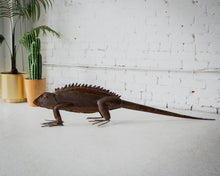 Load image into Gallery viewer, Metal Iguana Sculpture
