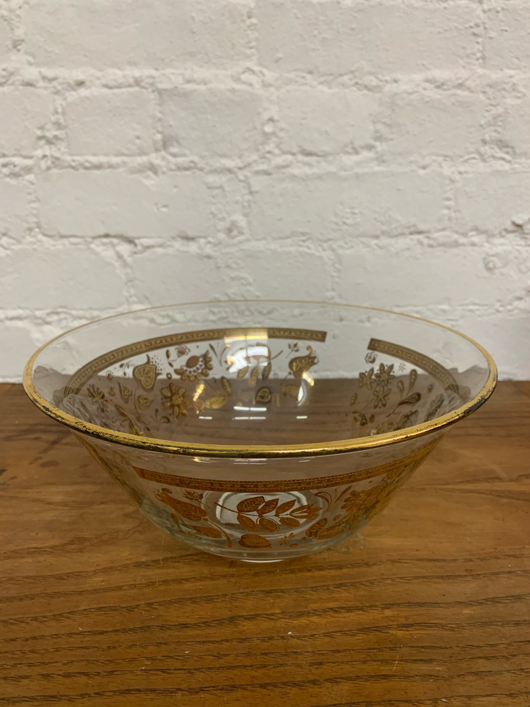 Culver Gold Glass Bowl - As Is