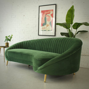 Selena green pleated Sofa