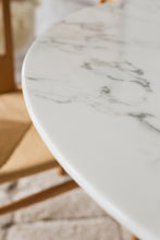 Load image into Gallery viewer, Daisy Faux Marble 36 in Dining Table, White
