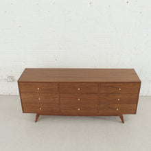 Load image into Gallery viewer, Hansen Nine Drawer Walnut Dresser
