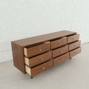 Hansen Nine Drawer Walnut Dresser