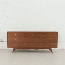 Load image into Gallery viewer, Hansen Nine Drawer Walnut Dresser
