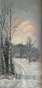 Winter Wonderland Painting, Framed
