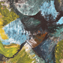 Load image into Gallery viewer, Green Aqua Olive Abstract Acrylic on Canvas
