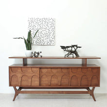 Load image into Gallery viewer, Scandinavian Walnut Credenza with Shelf
