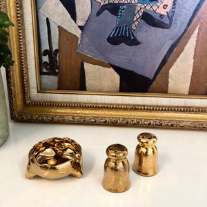 Gold Salt and Pepper Shakers