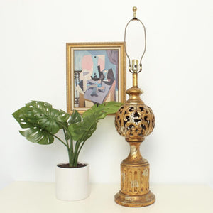 Gold Hollywood Regency Lamp